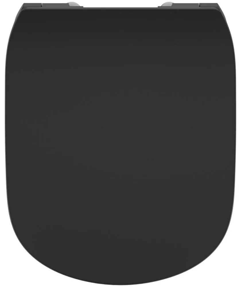Capac WC ultra plat, softClose, negru Negru mat