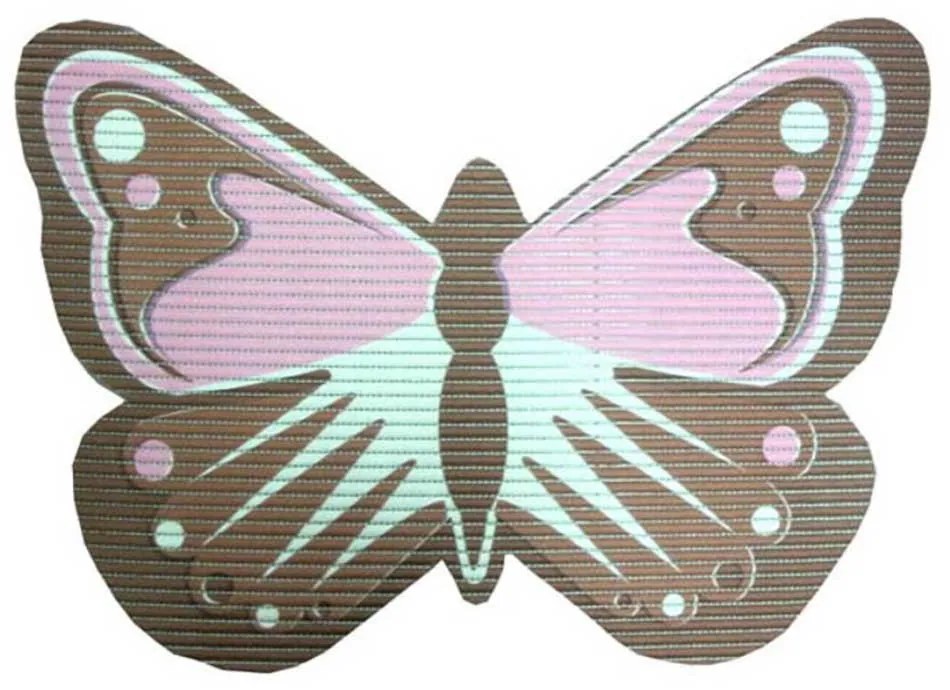 COVORAS DIN SPUMA, FORMA FLUTURE, BEJ, 65X46 CM