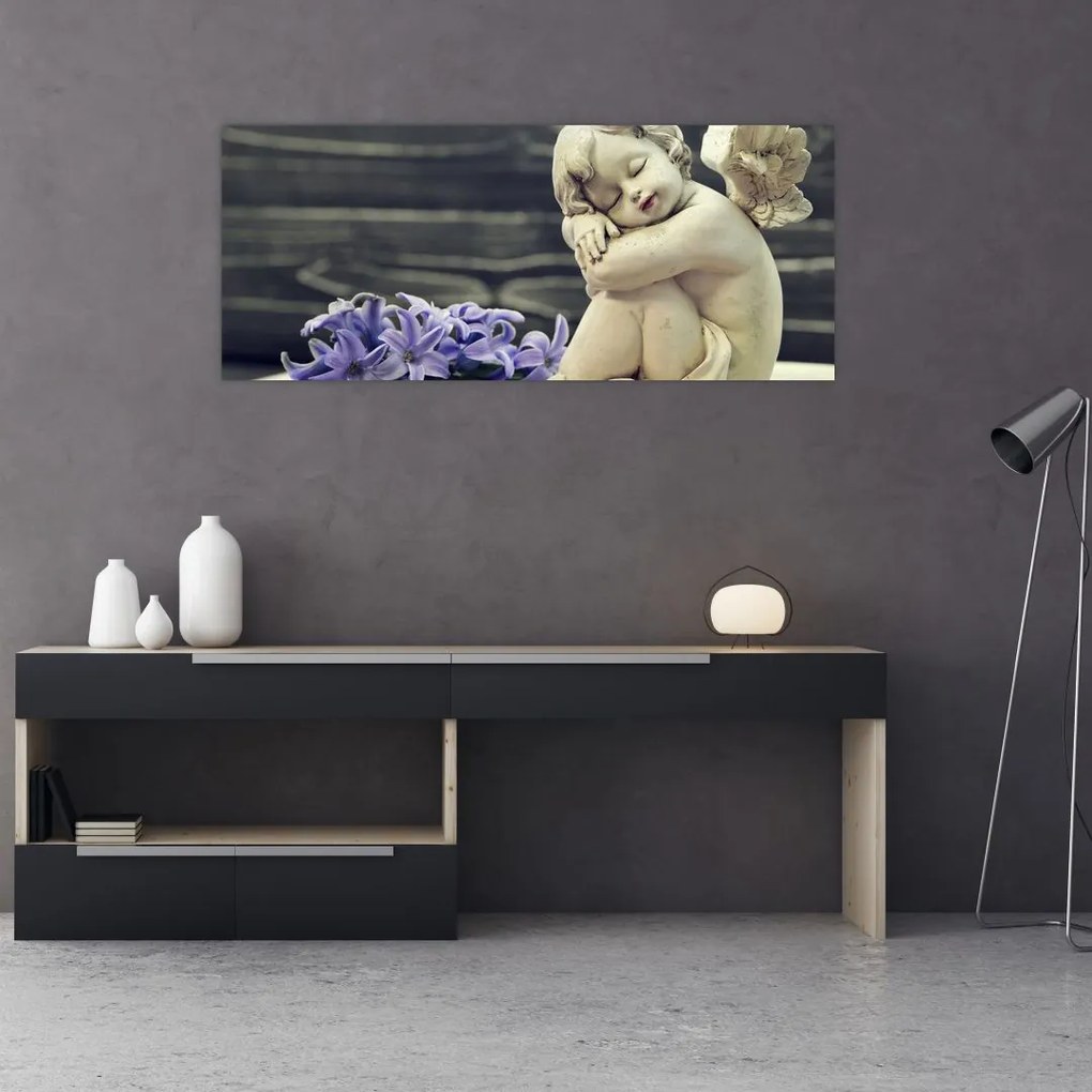 Tablou - Înger cu floare (120x50 cm)