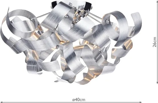 Där Lighting RAW0450 - Plafonieră RAWLEY 4xG9/25W/230V crom mat