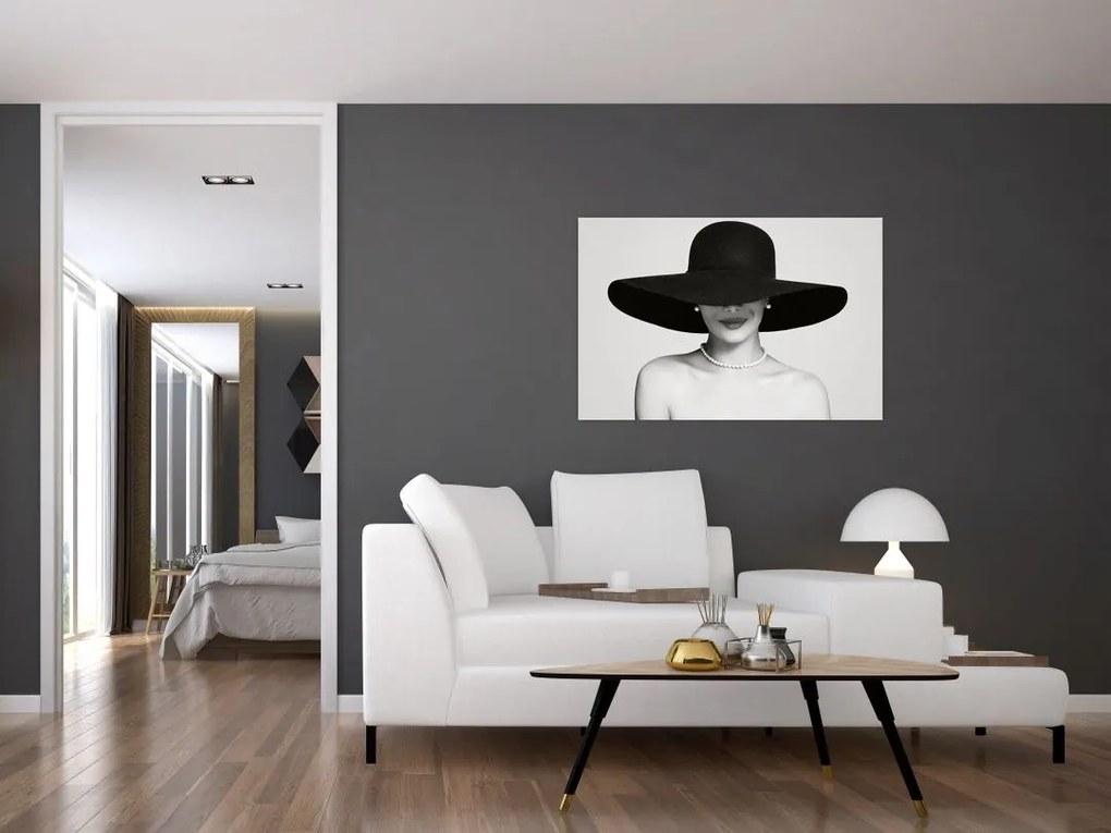 Tablou - Femeia cu pălărie (90x60 cm)