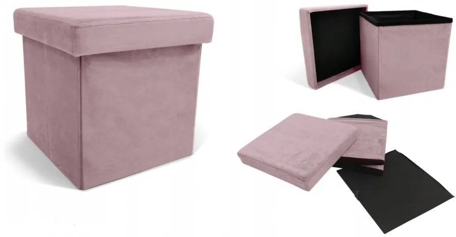 Taburet pliabil 30x30cm Perfect Pink
