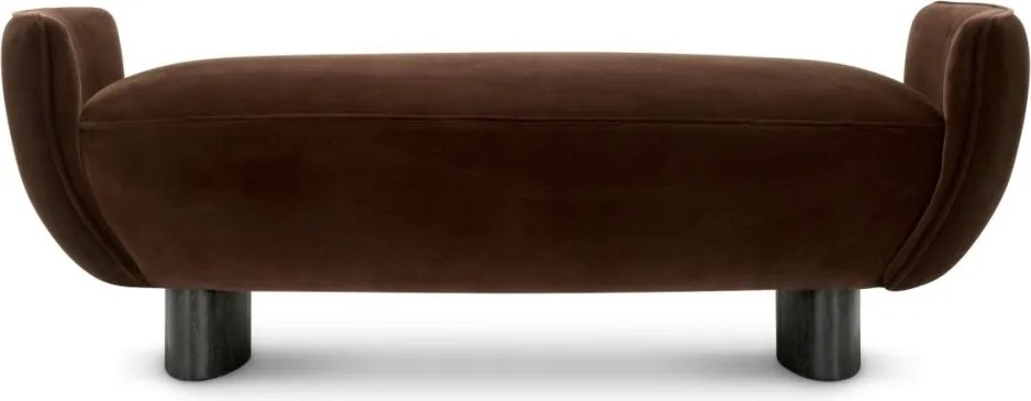 Bancheta LUX dormitor Stirling, catifea maro