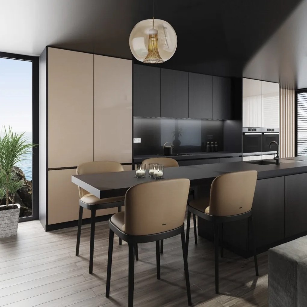 Lustra, Pendul design modern KRISS auriu/ bronz