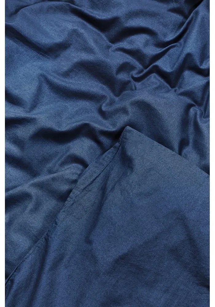 Lenjerie pentru pat dublu din bumbac Bonami Selection, 200 x 220 cm, albastru marin