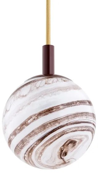 Lustră pe cablu Argon 8452 ALMIROS 1xE14/7W/230V d. 12 cm maro/auriu