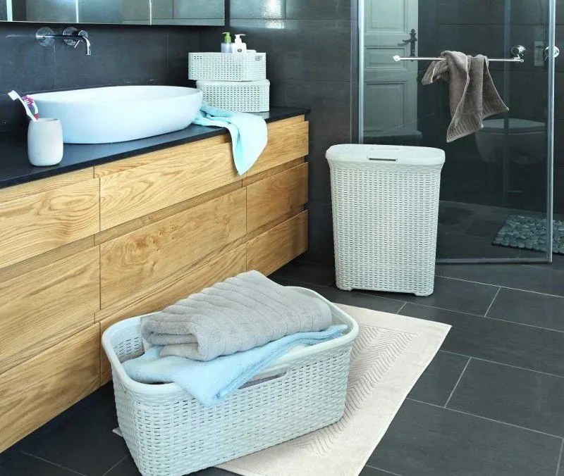 Coș pentru rufe STYLE RATTAN 40 l crem CURVER