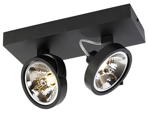 Spotlight de design negru reglabil cu 2 lumini - Go