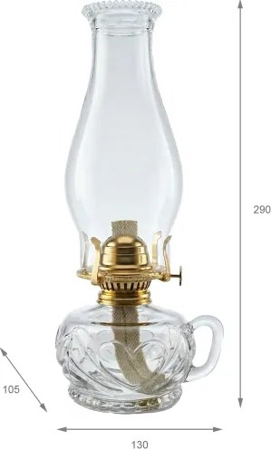 Brilagi - Lampă cu petrol MERLIN transparentă