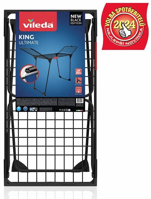 Uscător de rufe Vileda King negru  20 m