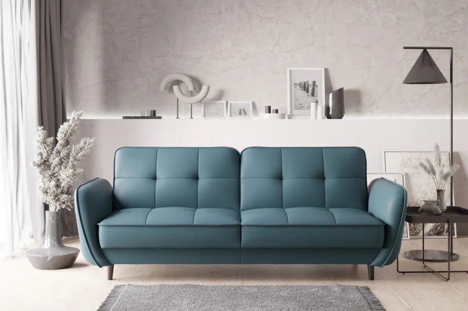 Canapea tapitata, extensibila, cu spatiu pentru depozitare, 220x83x90 cm, Bellis 04, Eltap (Culoare: Albastru / Savoi 38)