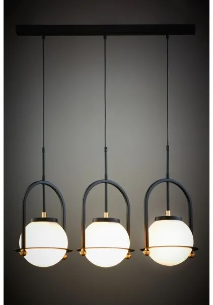 Jupiter 1916 - Pendul cu cablu ROSSO 3xE27/15W/230V negru