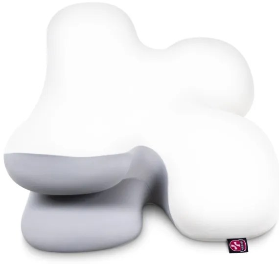 Pernă anatomică CONNECT IT CFH-6030-WH Virgo alb/gri