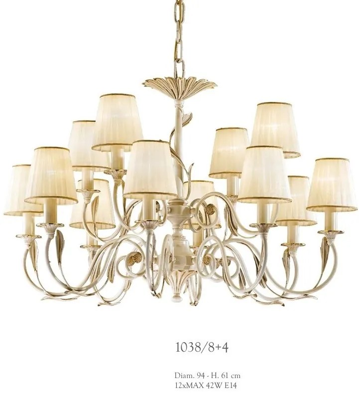 Candelabru 12 brate LUX realizat manual Greta
