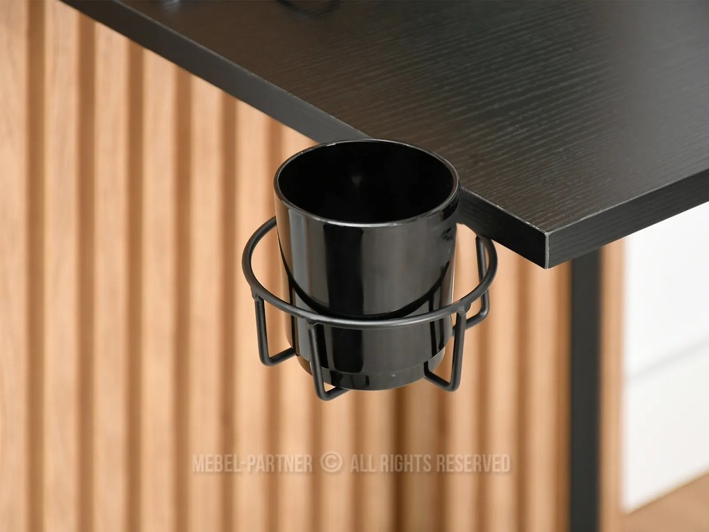 Masă PC Matts C (lemn negru + negru). 1109794