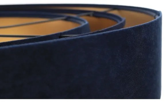 Lustr TRINITI 1xE27/60W/230V albastru/auriu pe cablu