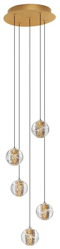 Lustra cu 5 pendule LED design modern LICIO