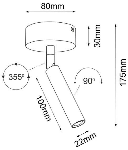 Brosline 2281 - Spot POINT 1xG9/2,5W/230V, negru