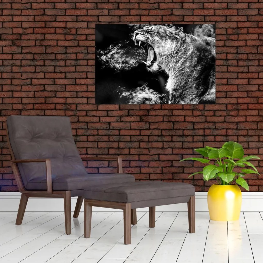 Tablou - Portretul unei leoaice (90x60 cm)