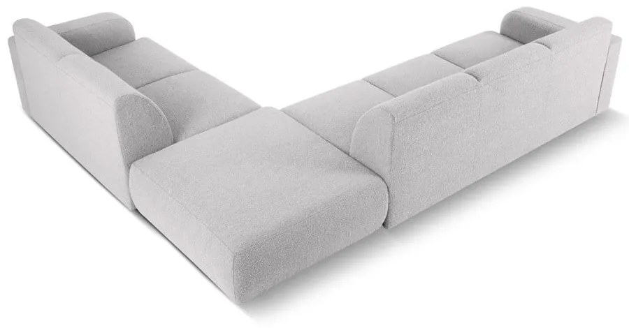 Colțar gri deschis cu tapițerie din stofă bouclé (colț dreapta) Molino – Micadoni Home