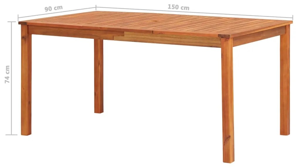 Set mobilier de exterior cu perne 5 piese lemn masiv de acacia Crem, 5, 4x fotoliu + masa, Crem