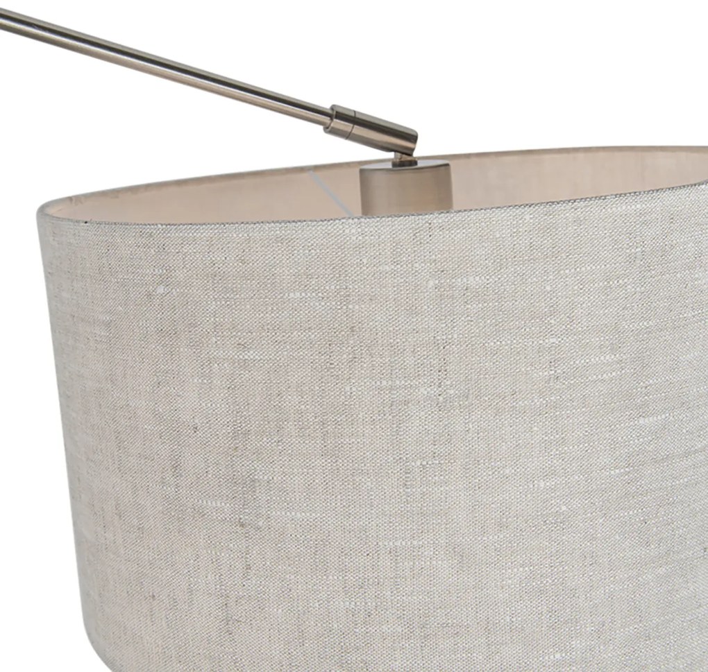 Lampă suspendată din oțel cu abajur 35 cm gri deschis reglabilă cu 2 lumini - Blitz