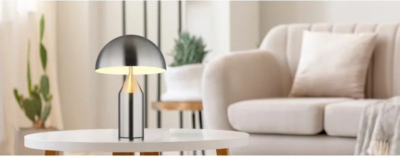 Veioza/Lampa de masa moderna ATOMA nickel