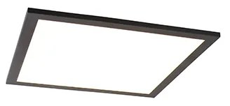 Plafoniera neagra 40 cm incluzând LED cu telecomandă - Live