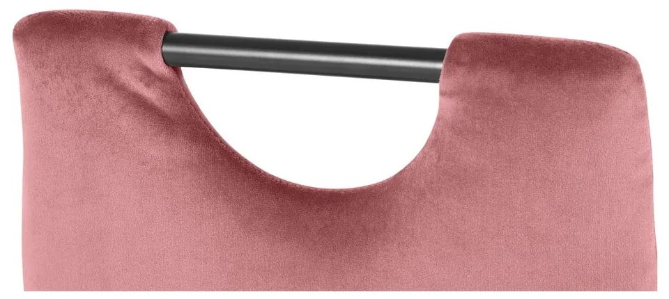 Scaune de dining roz-închis 2 buc. din catifea Mandy – Støraa