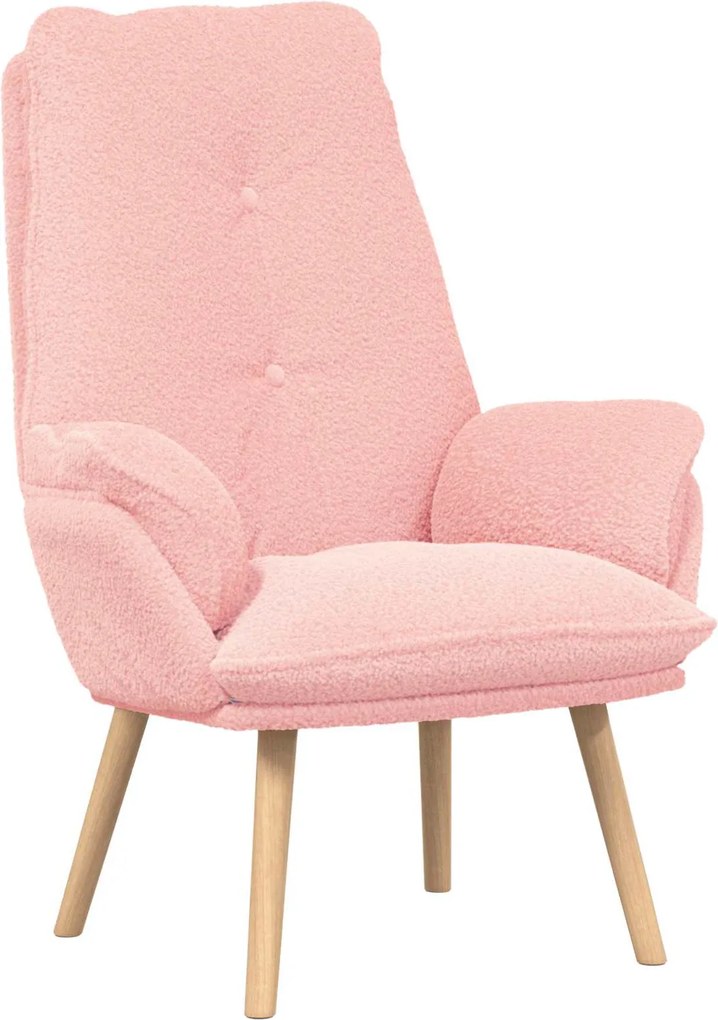 vidaXL fotoliu Roz 69 x 74 x 93 cm Țesătura Sherpa