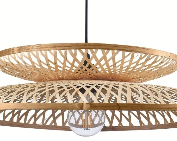 Lustră pe cablu BALI 1xE27/20W/230V d. 60 cm bambus