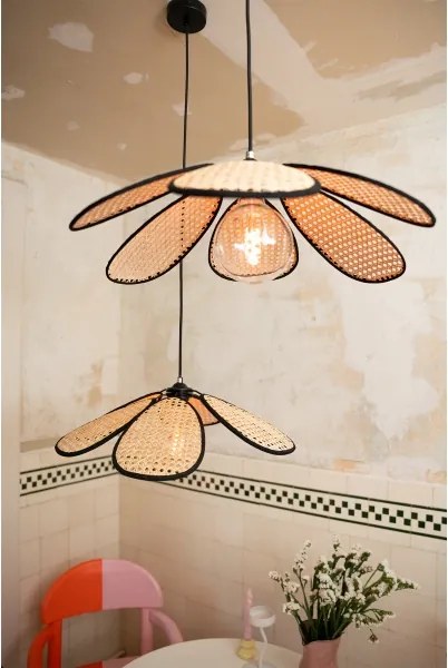 Osram - Lampă suspendată cu cablu DECOR RATTAN 1xE27/15W/230V Ø 58 cm bej/negru