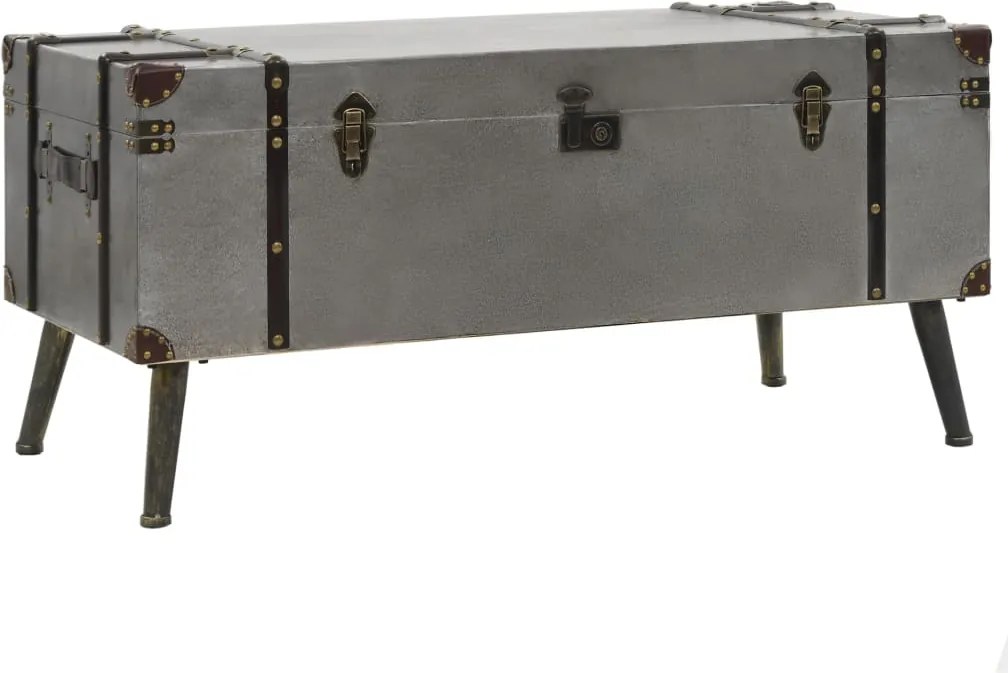 vidaXL Masă de cafea, MDF și aluminiu, 102x51x47,5 cm