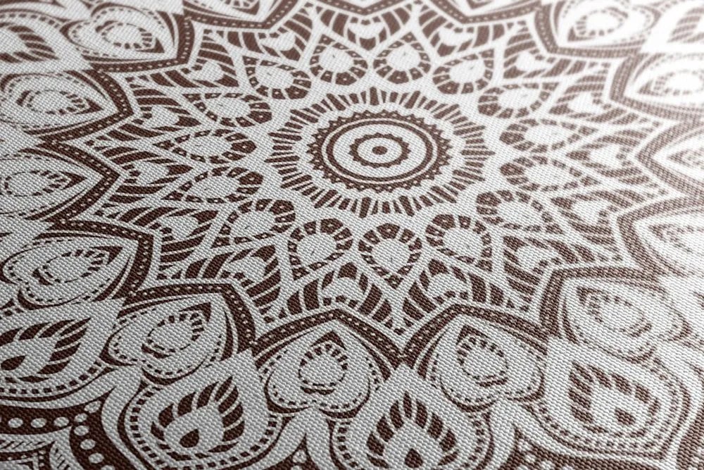 Tablou Mandala armonie pe un fundal maro