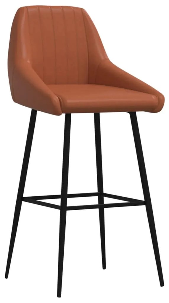 338736 vidaXL Scaun de bar, maro deschis, piele ecologică