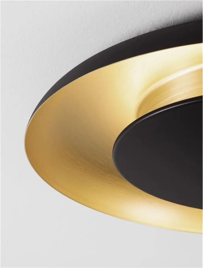 Plafoniera LED design modern EPOSI negru/auriu D-60cm