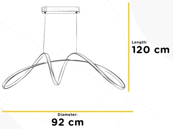 Lustră LED pe cablu ONLI INFINITY LED/50W/230V 4500K crom mat
