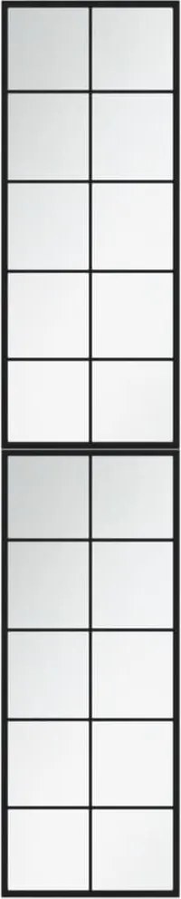 vidaXL Oglinzi de perete, 2 buc., negru, 100x40 cm, metal