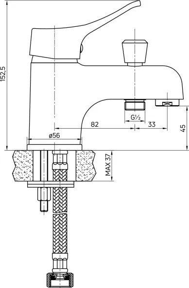 Joko Baterie pentru cadă Finisaj: Crom BOJ_016L