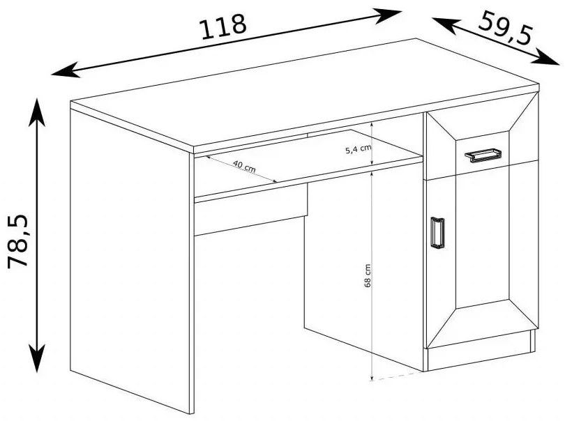 Masă PC Titanus 19 (Stejar lefkas). 1055528