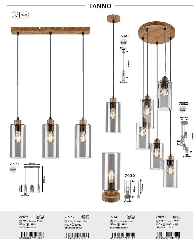 Lustra suspendata stil modern Tanno 5L