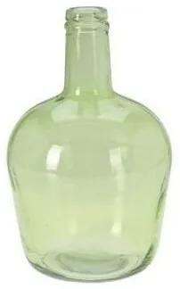 Vaza Old Times din sticla reciclata, verde, 19x30 cm