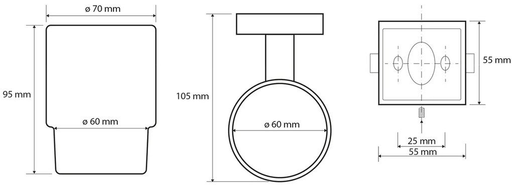 Pahar de baie pătrat SAPHO XQ903 X-square, crom