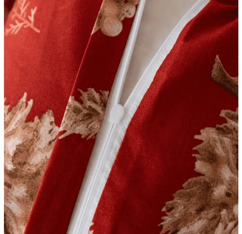 Lenjerie de pat din microfibra GOLD CHRISTMAS rosu Dimensiune lenjerie de pat: 70 x 90 cm | 140 x 200 cm