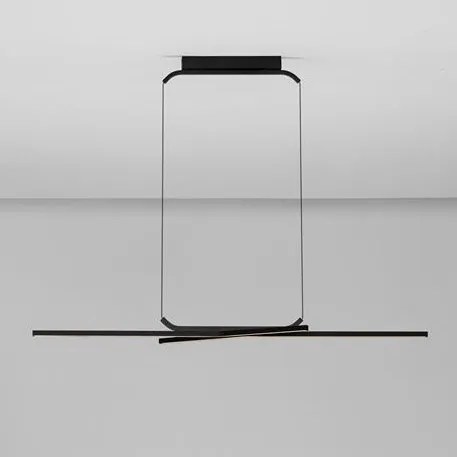Lustra suspendata LED CCT design modern AKRO negru