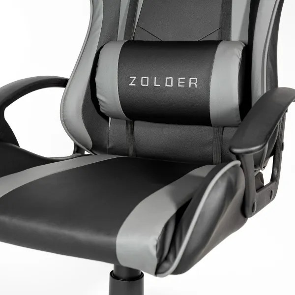 Scaun pentru jocuri video VARR Zolder negru/gri