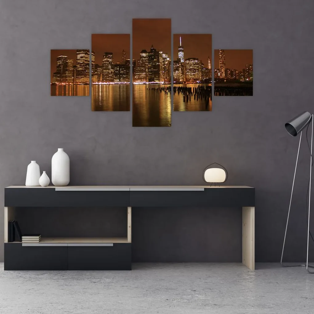 Tablou orașului nocturn (125x70 cm), în 40 de alte dimensiuni noi