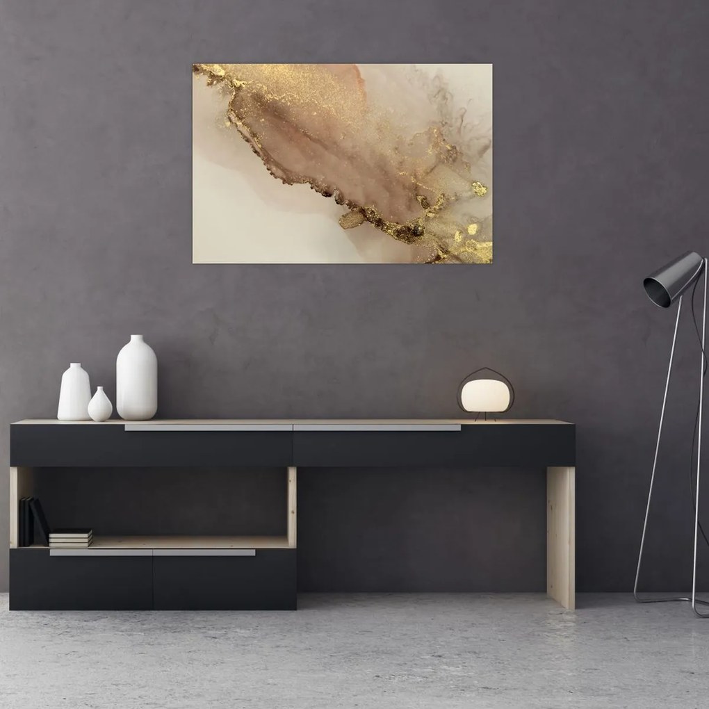 Tablou - Sclipici auriu (90x60 cm)