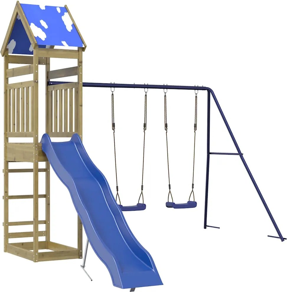 vidaXL Set de joacă pentru exterior, lemn de pin impregnat