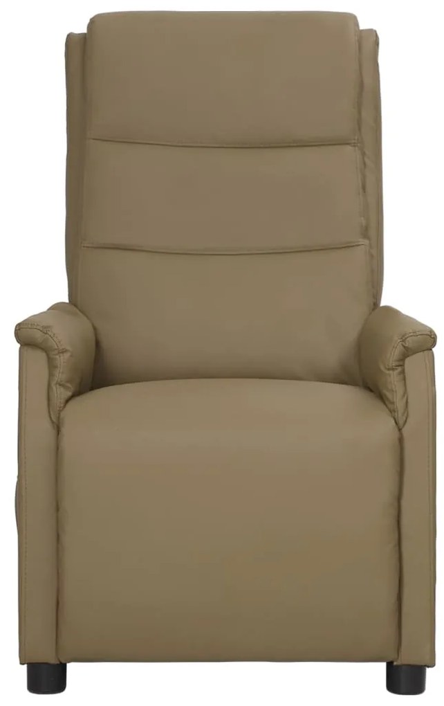 338944 vidaXL Fotoliu rabatabil, cappuccino, piele ecologică